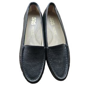SAS Simplify Loafers Womens 7.5 M USA Black Tripad Comfort Leather Slip On Shoes